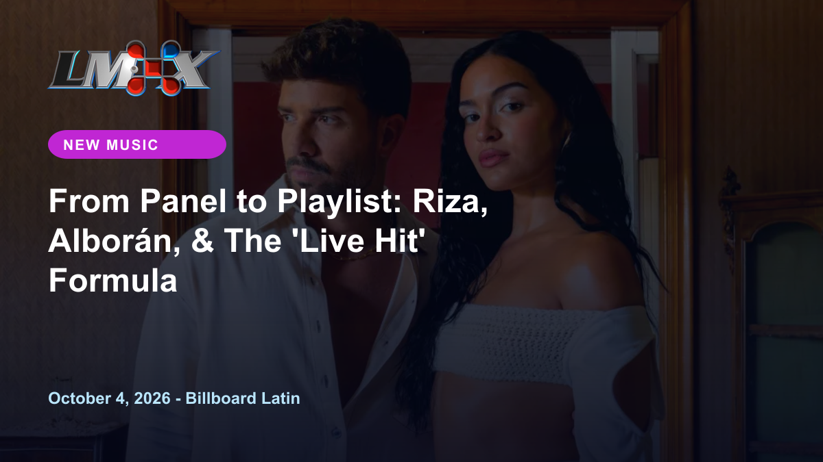 From Panel to Playlist: Riza, Alborán, & The 'Live Hit' Formula