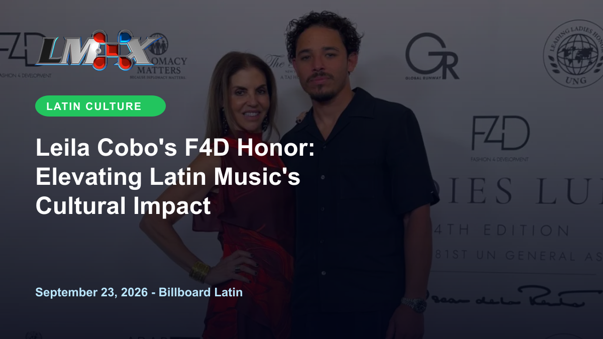 Leila Cobo's F4D Honor: Elevating Latin Music's Cultural Impact